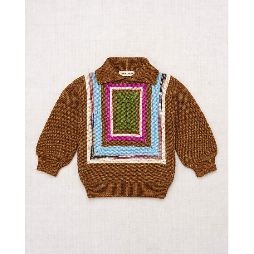 Misha and Puff Nutmeg Log Cabin Sweater
