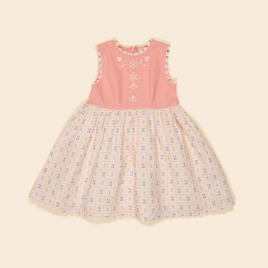 Apolina Rosepanel Cream/Peony Lola Dress – Ladida