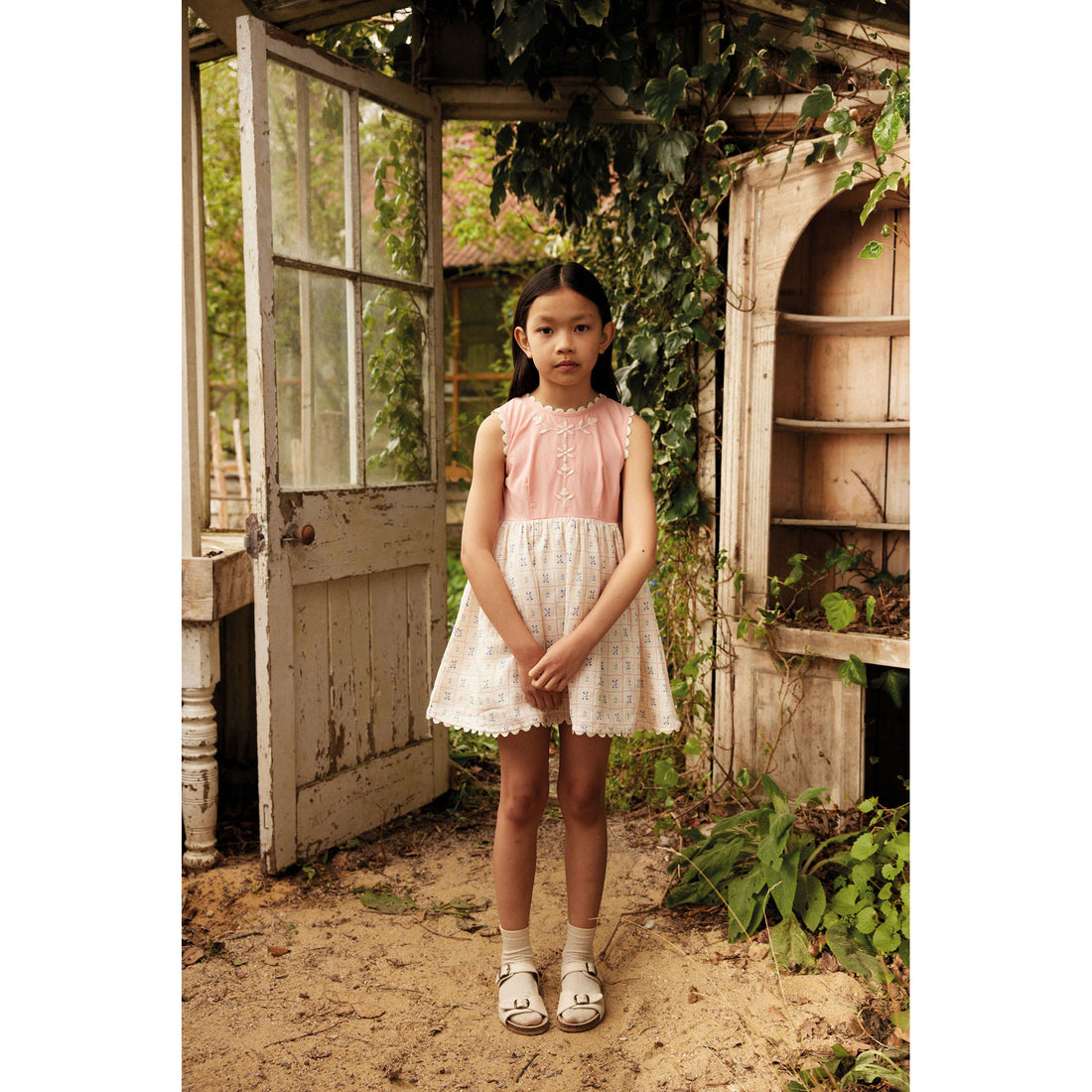 Apolina Rosepanel Cream/Peony Lola Dress