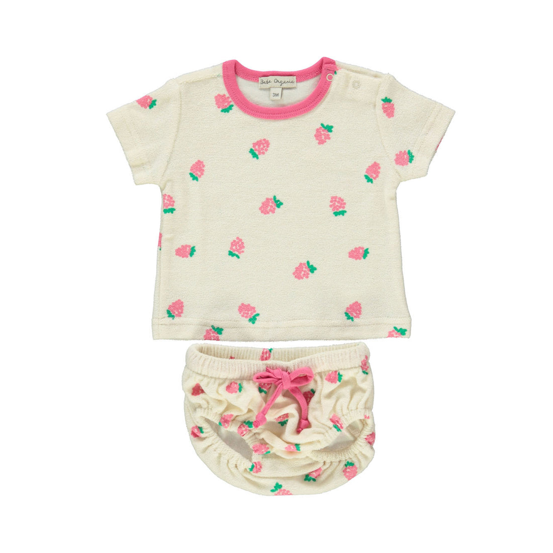 Bebe Organic Raspberry Terry Lolla Baby Set