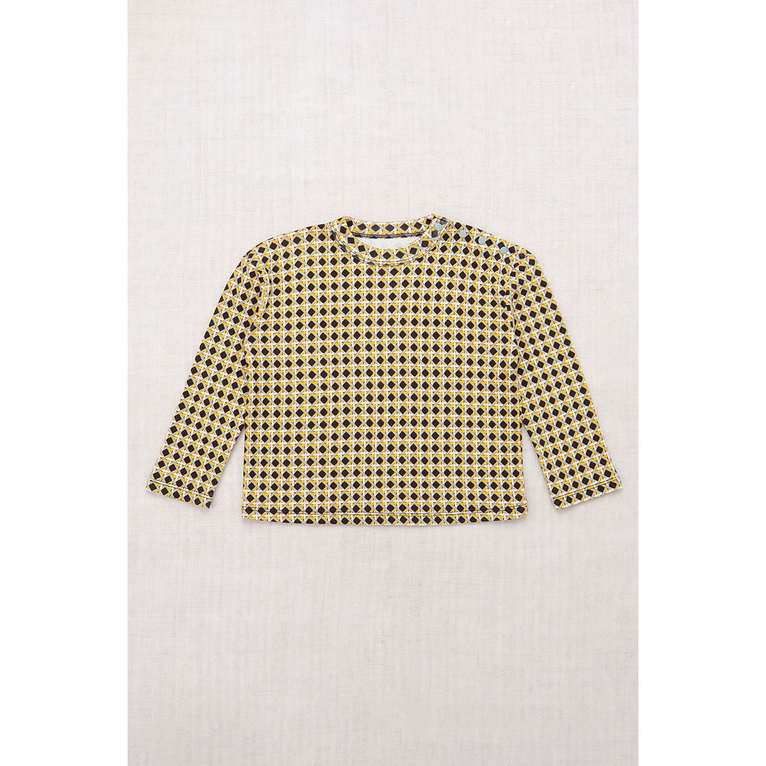 Misha and Puff Licorice Lattice Long Sleeve Boxy Top