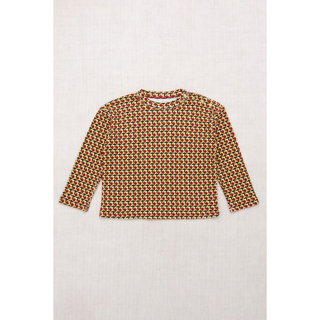 Misha and Puff Sprig Berry Lattice Long Sleeve Boxy Top