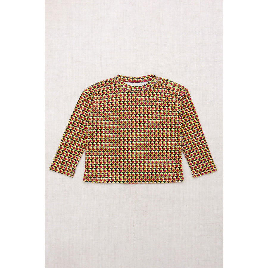 Misha and Puff Sprig Berry Lattice Long Sleeve Boxy Top – Ladida