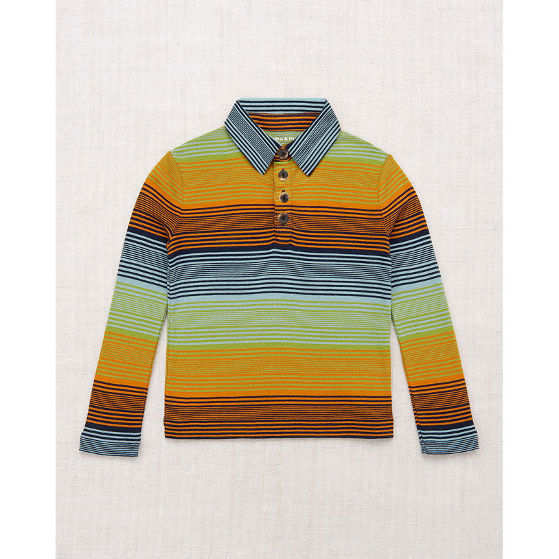 Misha and Puff  Sunset Stripe Long Sleeve Polo