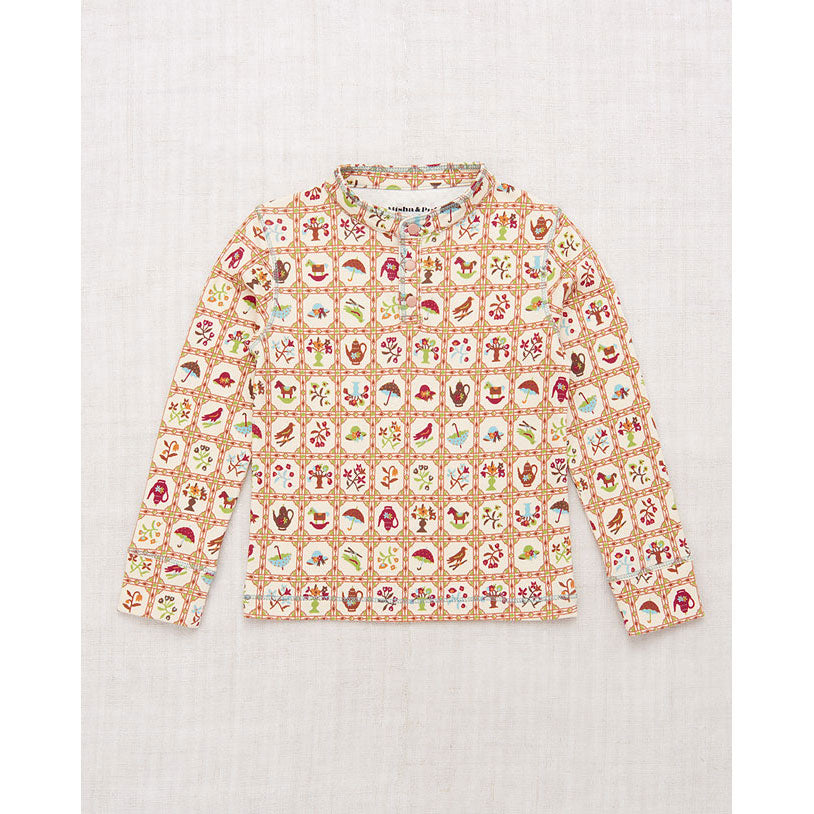 Misha and Puff  String Trellis Long Sleeve Vintage Henley