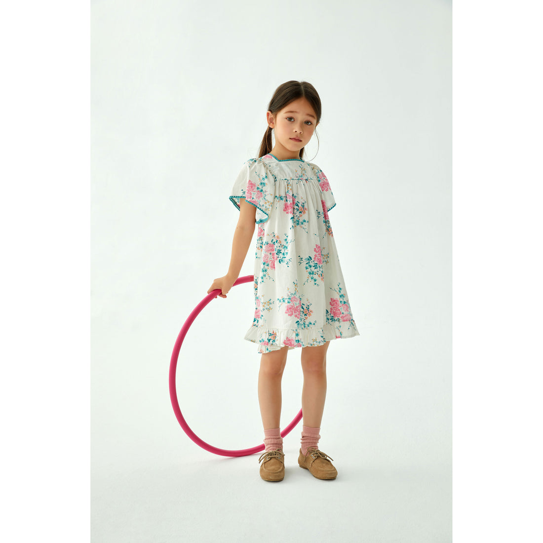 Cera Una Volta Pink Roses Luna Dress