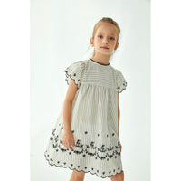 Cera Una Volta Black Stripes Lucilla Dress