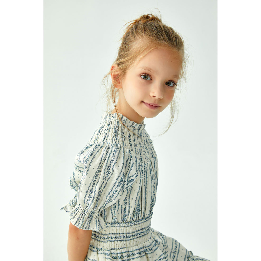 Cera Una Volta Blue Stripes Evelina Dress