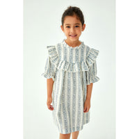 Cera Una Volta Blue Stripes Raffaella Dress
