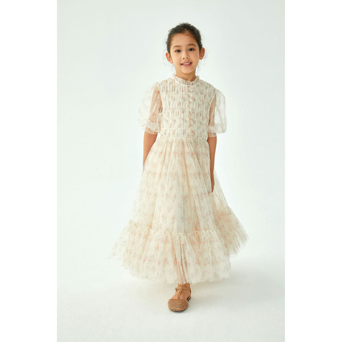 Cera Una Volta Cream Flower Valentina Dress