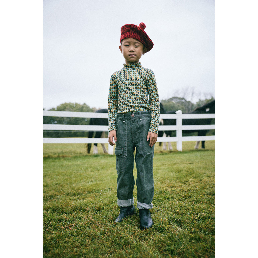 Misha and Puff Leaf Lattice Turtleneck