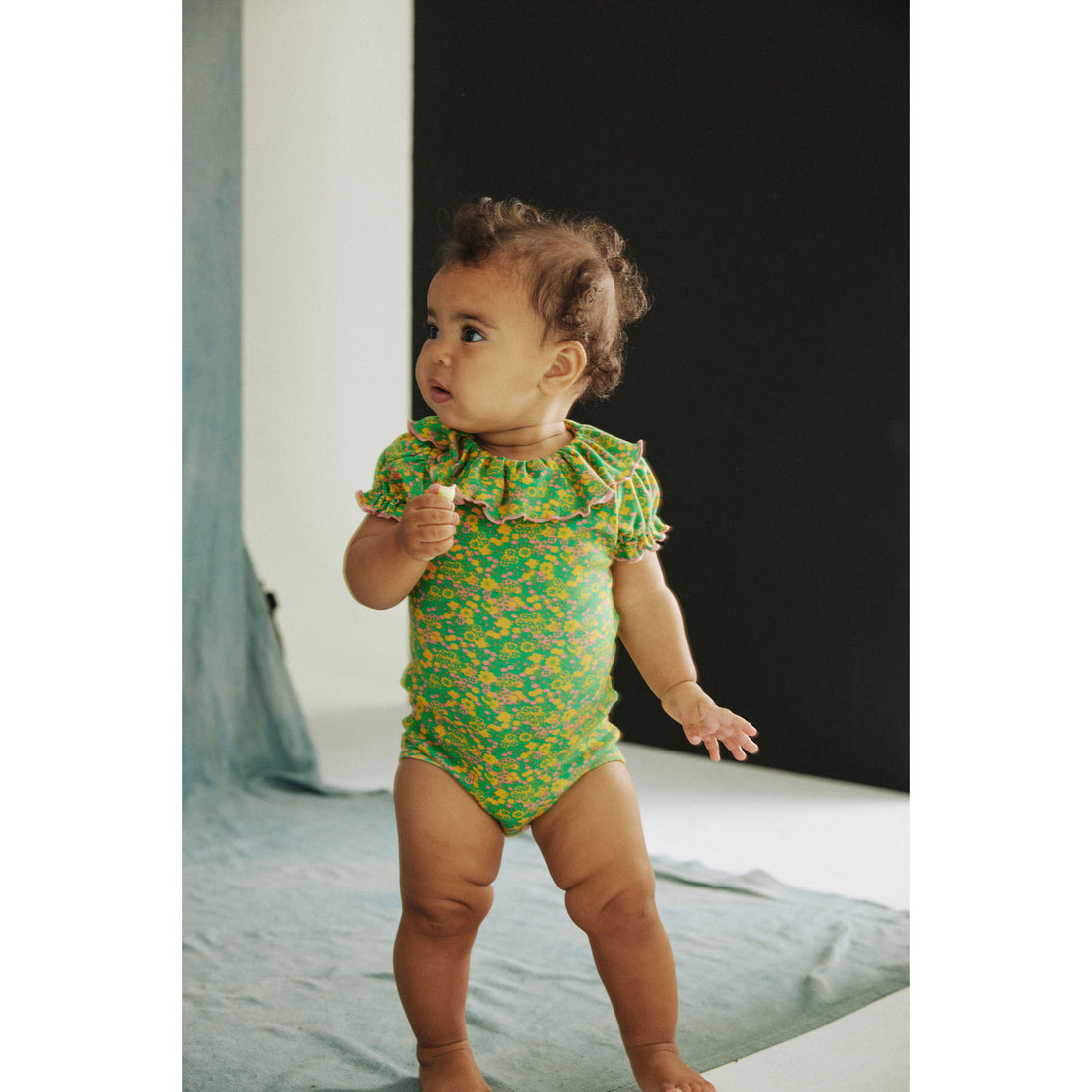 Misha and Puff Clover Tisbury Garden Balloon Sleeve Paloma Onesie