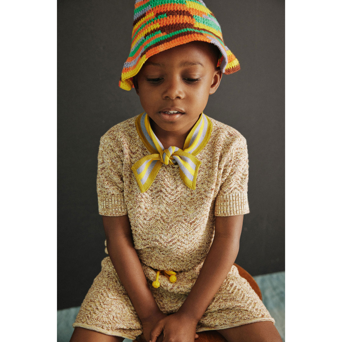 Misha and Puff Cedar Marl Chevron Elsa Top