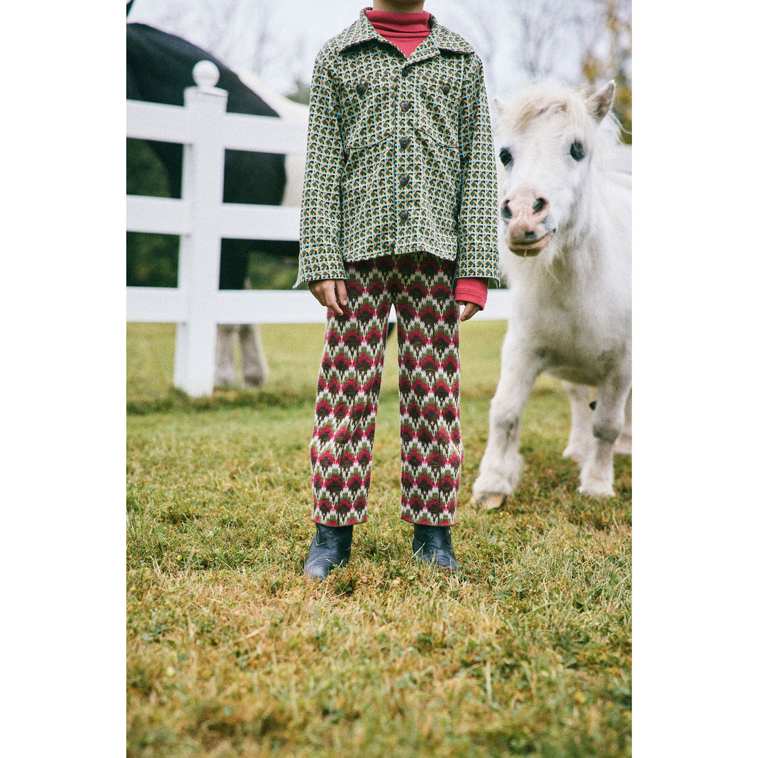 Misha and Puff Berry Feather Jacquard  Andre Pant
