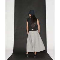 Little Creative Factory  Grey Melange Raw Edge Skirt