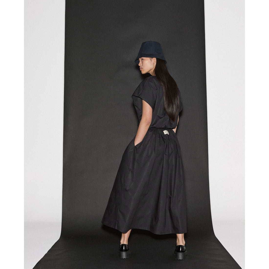 Little Creative Factory  Black Dots Polka Dot Women Skirt
