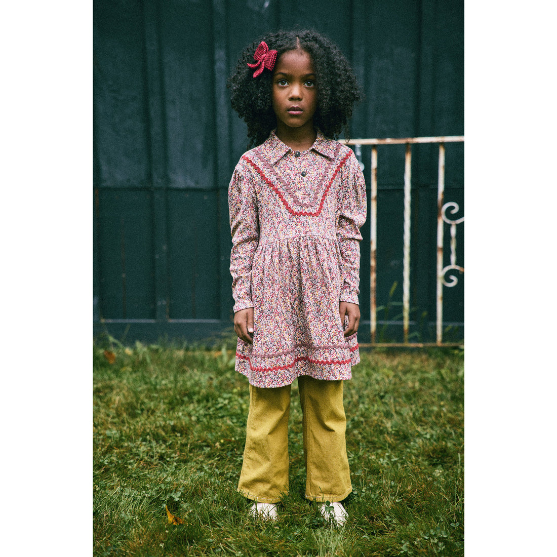 Misha and Puff String Mini Floral Rickrack Sasha Dress