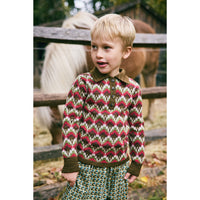 Misha and Puff Berry Feather Jacquard Ari Sweater