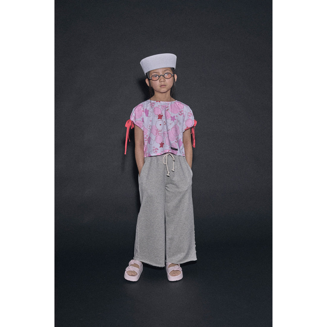 Little Creative Factory  Flower Print Coral Reef Top