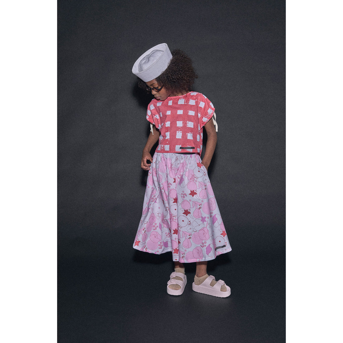 Little Creative Factory  Flower Print Coral Reef Skirt