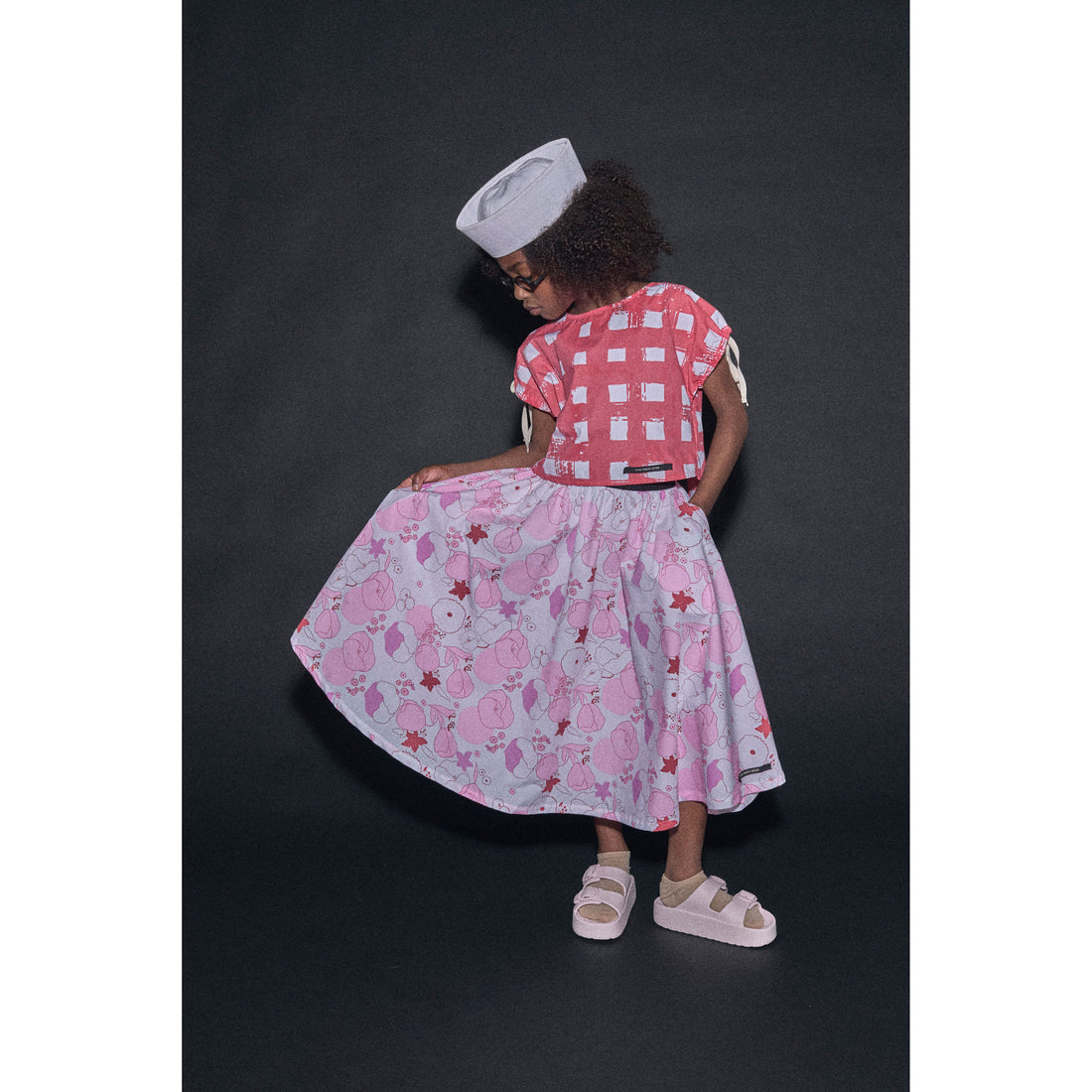 Little Creative Factory  Flower Print Coral Reef Skirt