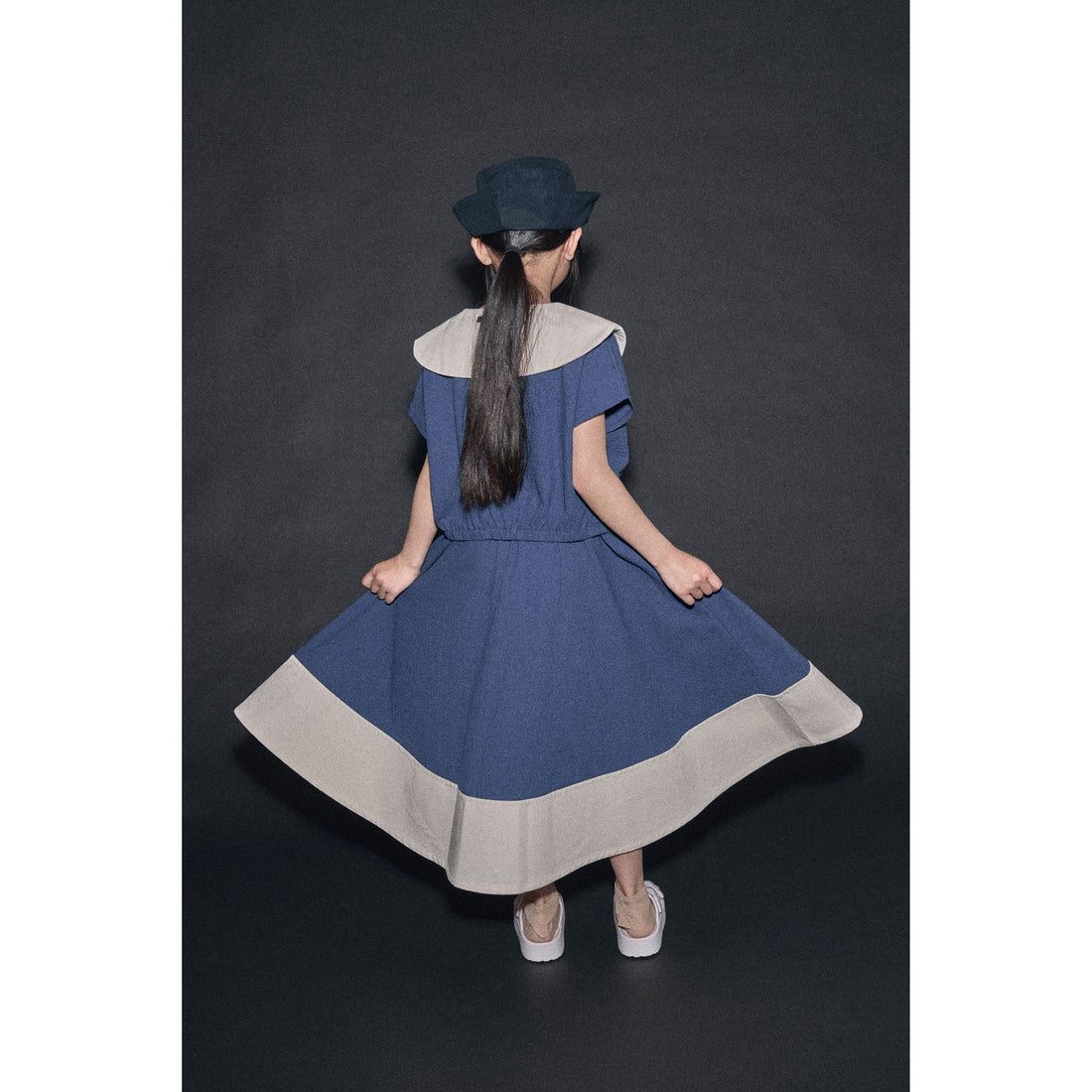Little Creative Factory  Cream/Dark Blue Cruise Skirt