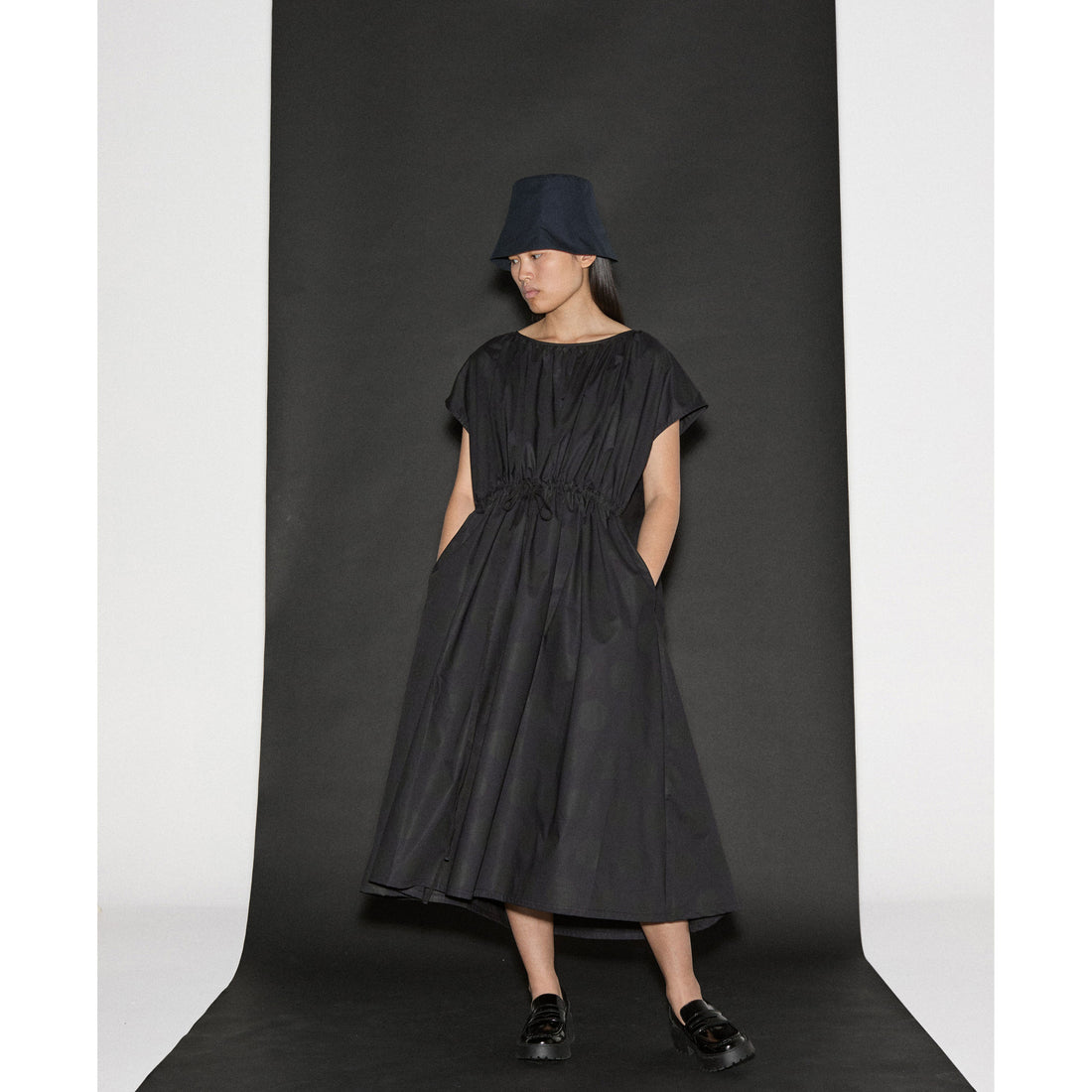 Little Creative Factory  Black Dots Polka Dot Tunic Women Dress