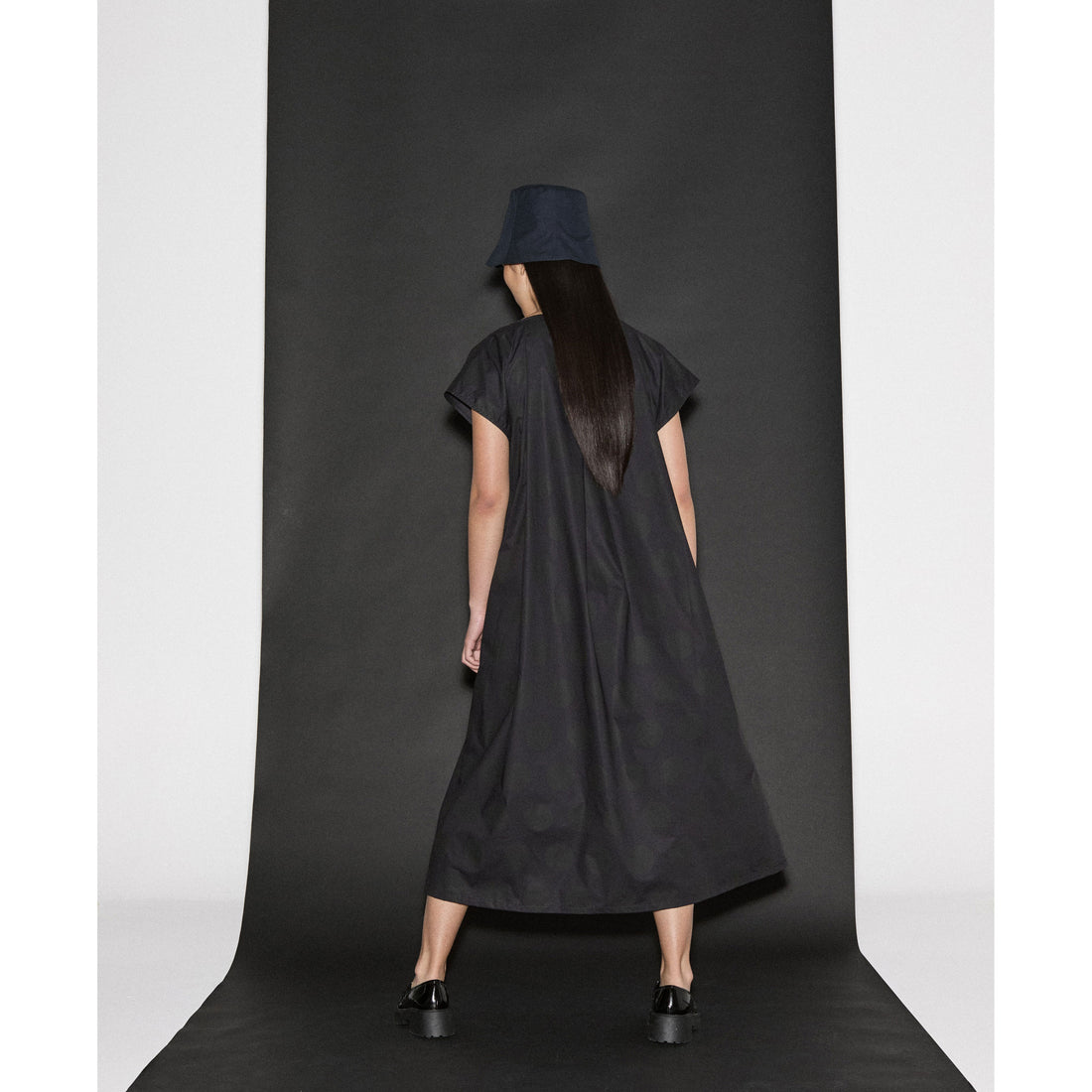 Little Creative Factory  Black Dots Polka Dot Tunic Women Dress