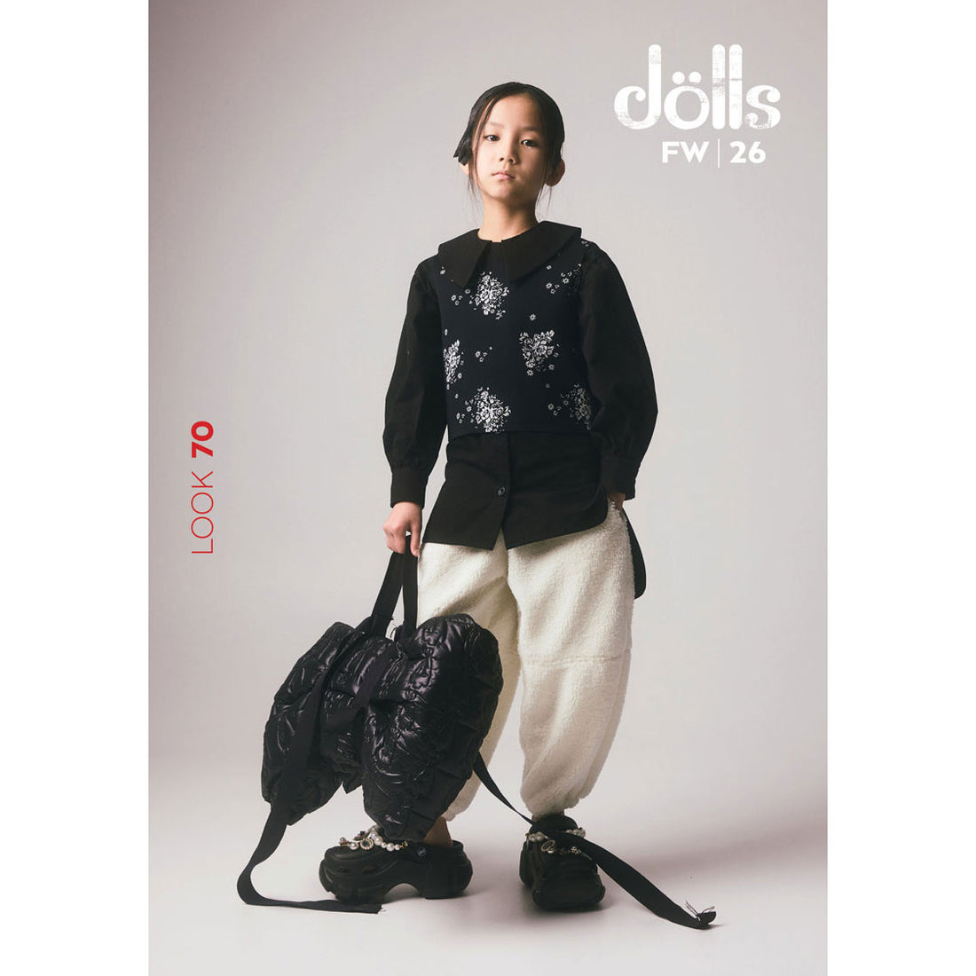 Little Creative Factory Black Mia Collar Shirt