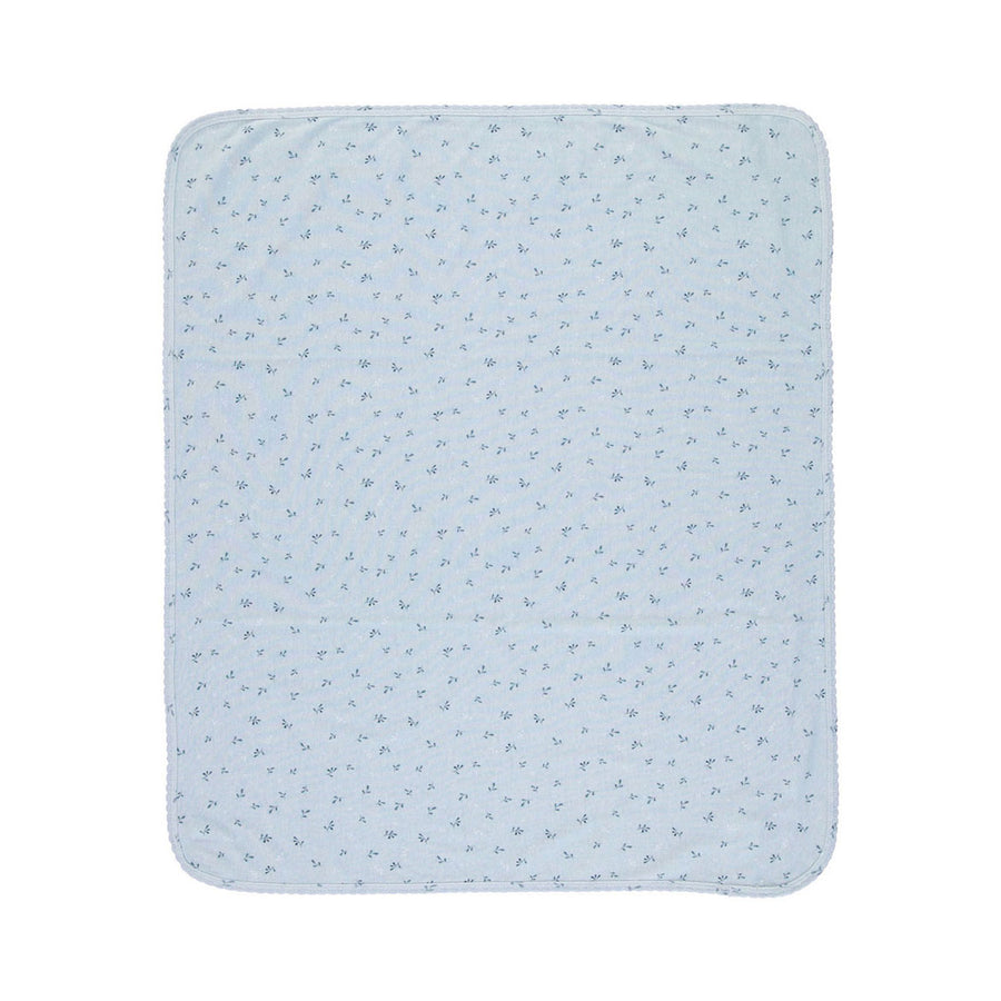Bebe Organic Blue Leaf Whisper Lou Blanket