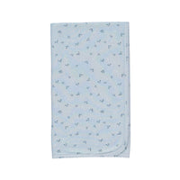 Bebe Organic Blue Leaf Whisper Lou Blanket