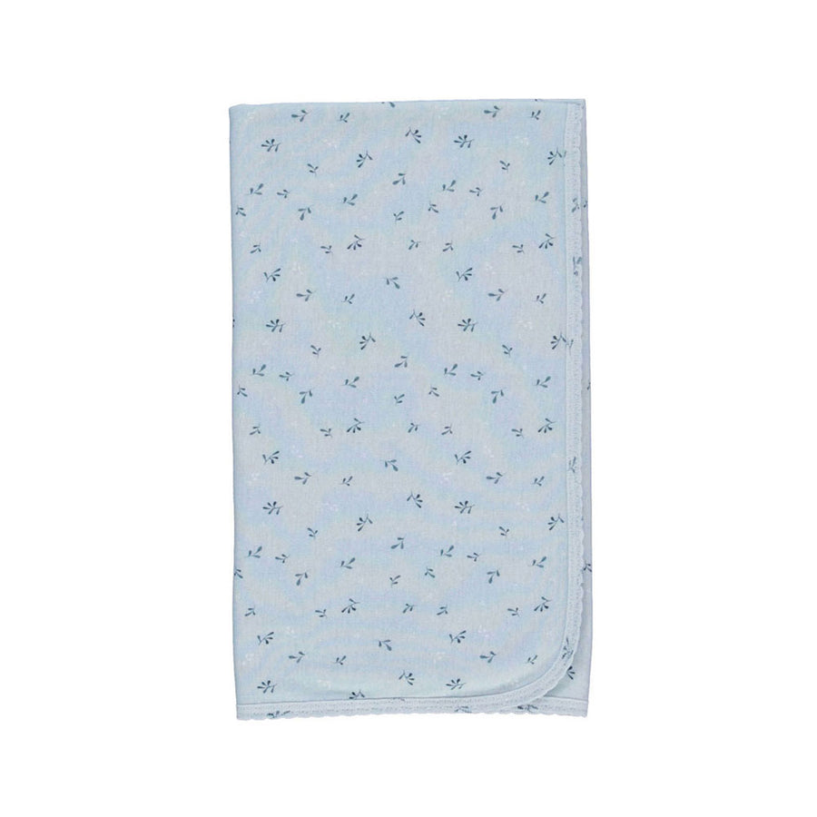 Bebe Organic Blue Leaf Whisper Lou Blanket