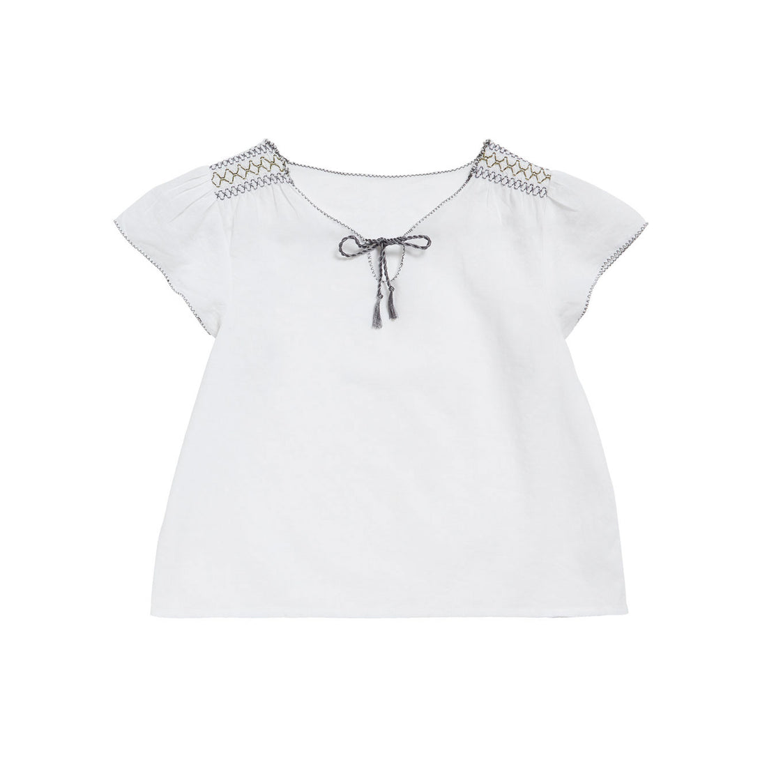 Little Cotton Clothes Off White Lucy Blouse