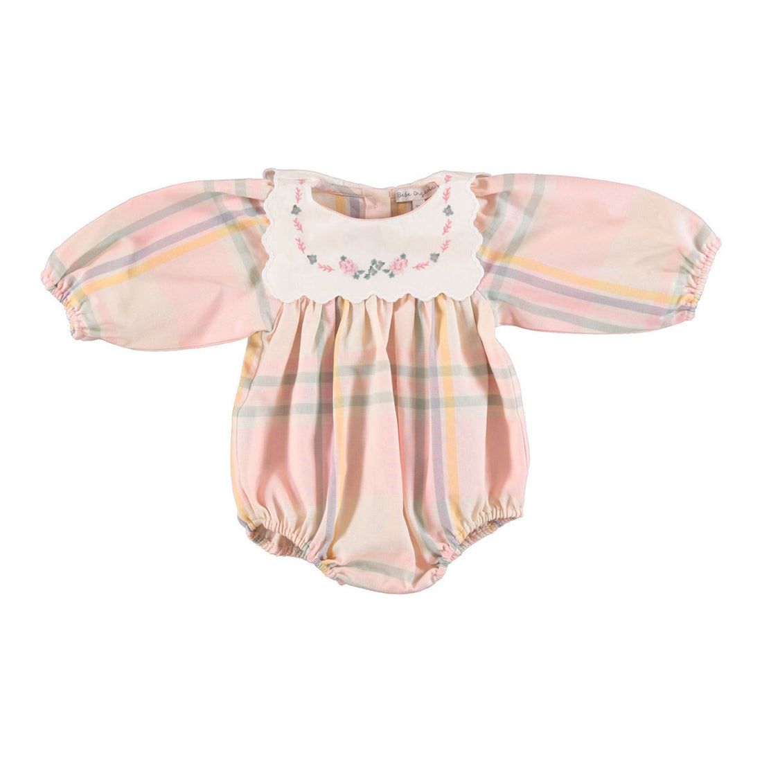 Bebe Organic Autumn Check Lucy Romper