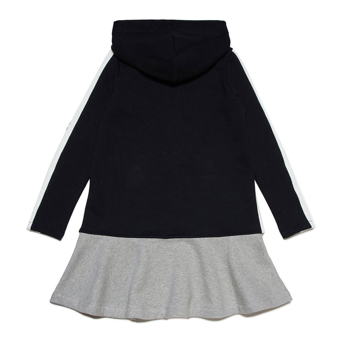 Marni Black Color Block Hooded Fleece Dress