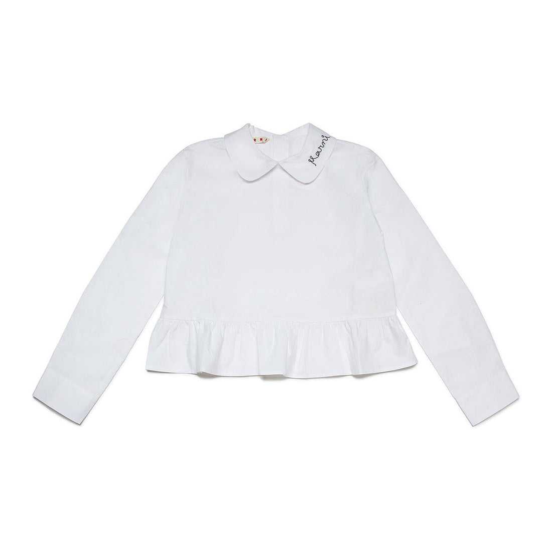 Marni White Stitched Collar Blouse