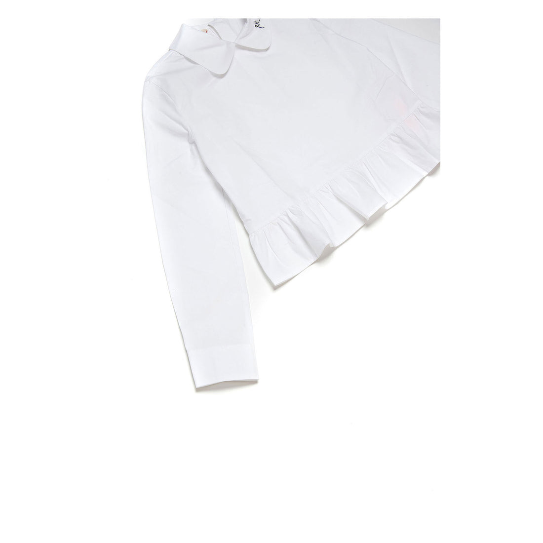 Marni White Stitched Collar Blouse