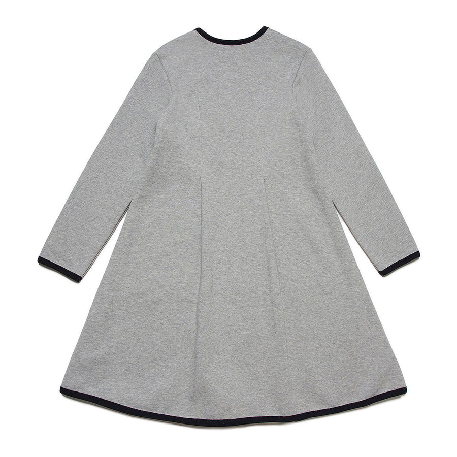 Marni Grey Front Ruffle Pleat Dress