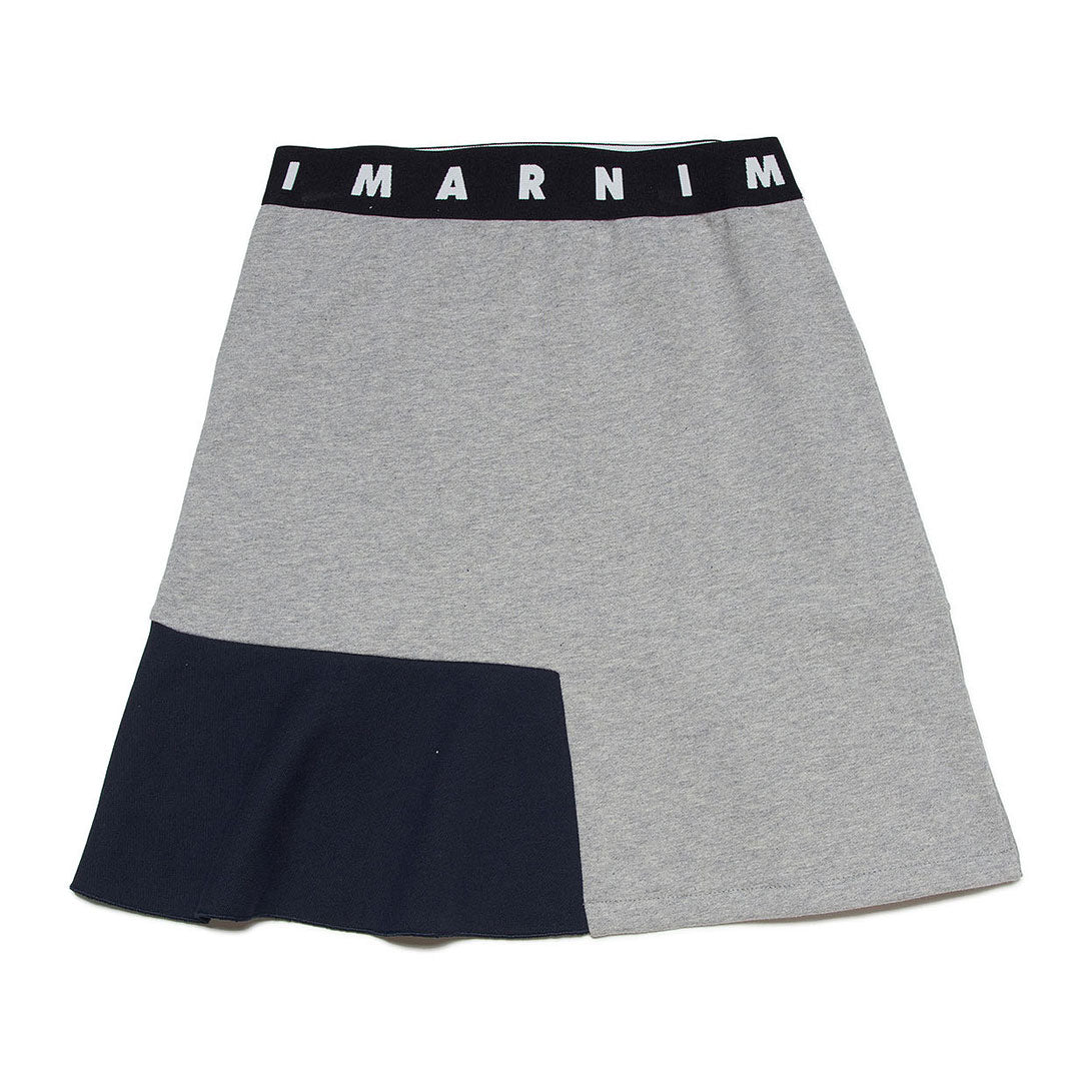 Marni Grey Color Block Fleece Skirt