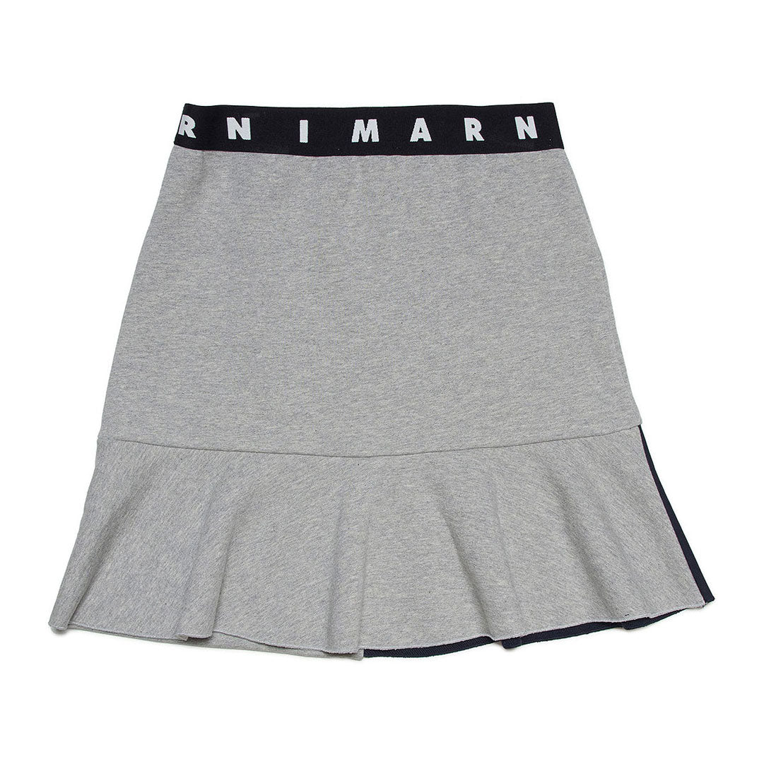 Marni Grey Color Block Fleece Skirt