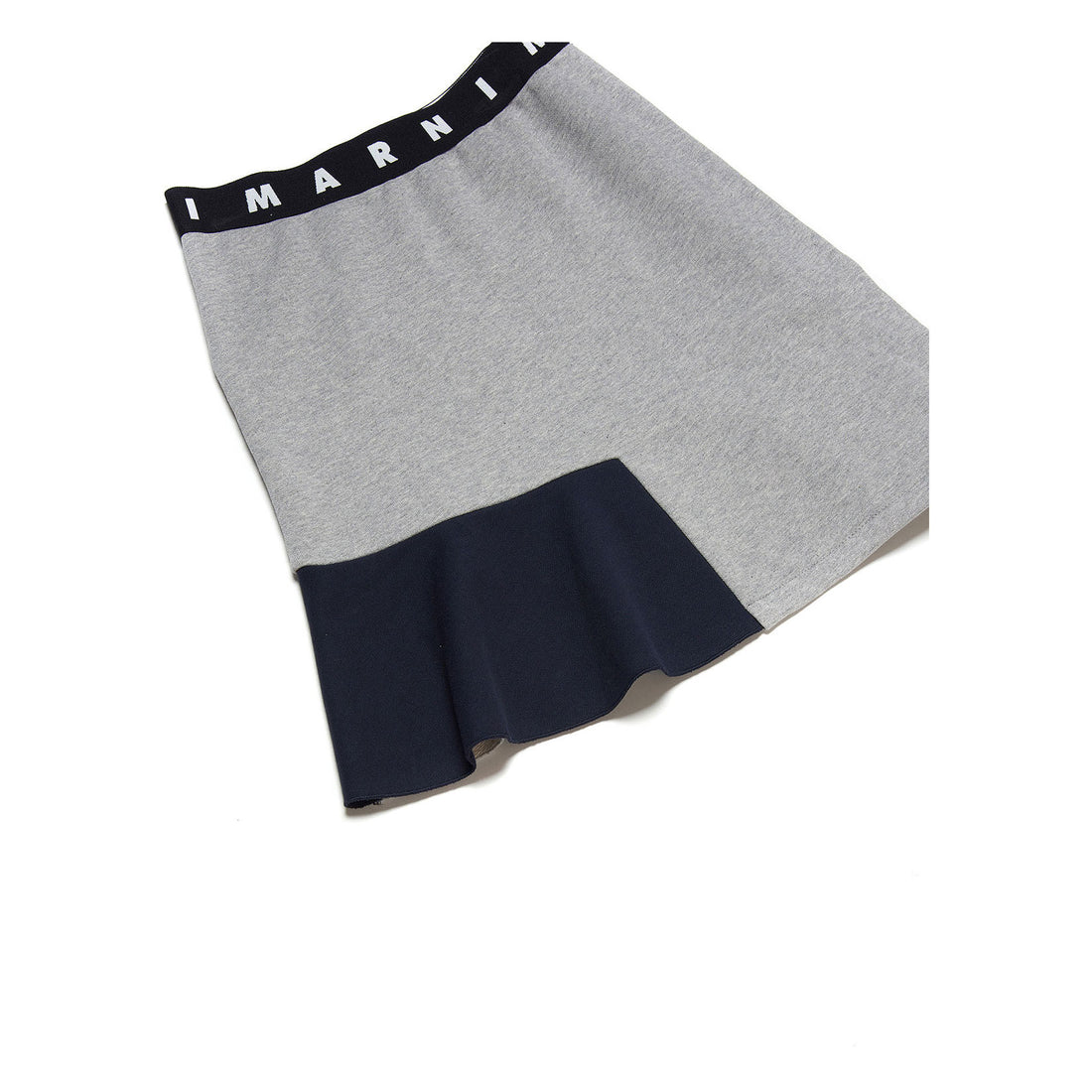 Marni Grey Color Block Fleece Skirt