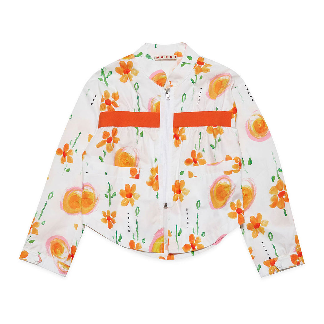 Marni White/Orange Floral Jacket