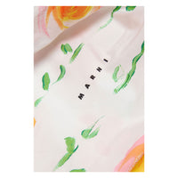 Marni White/Orange Floral Skirt