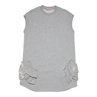 Marni Grey Ruffle Sides Dress