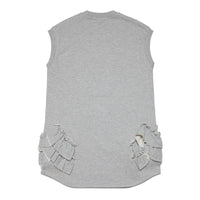 Marni Grey Ruffle Sides Dress