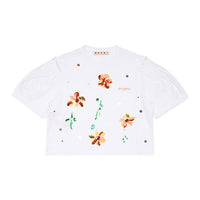 Marni White/Orange Flowers T-Shirt