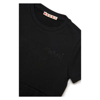 Marni Black Ruffle Sided Dress
