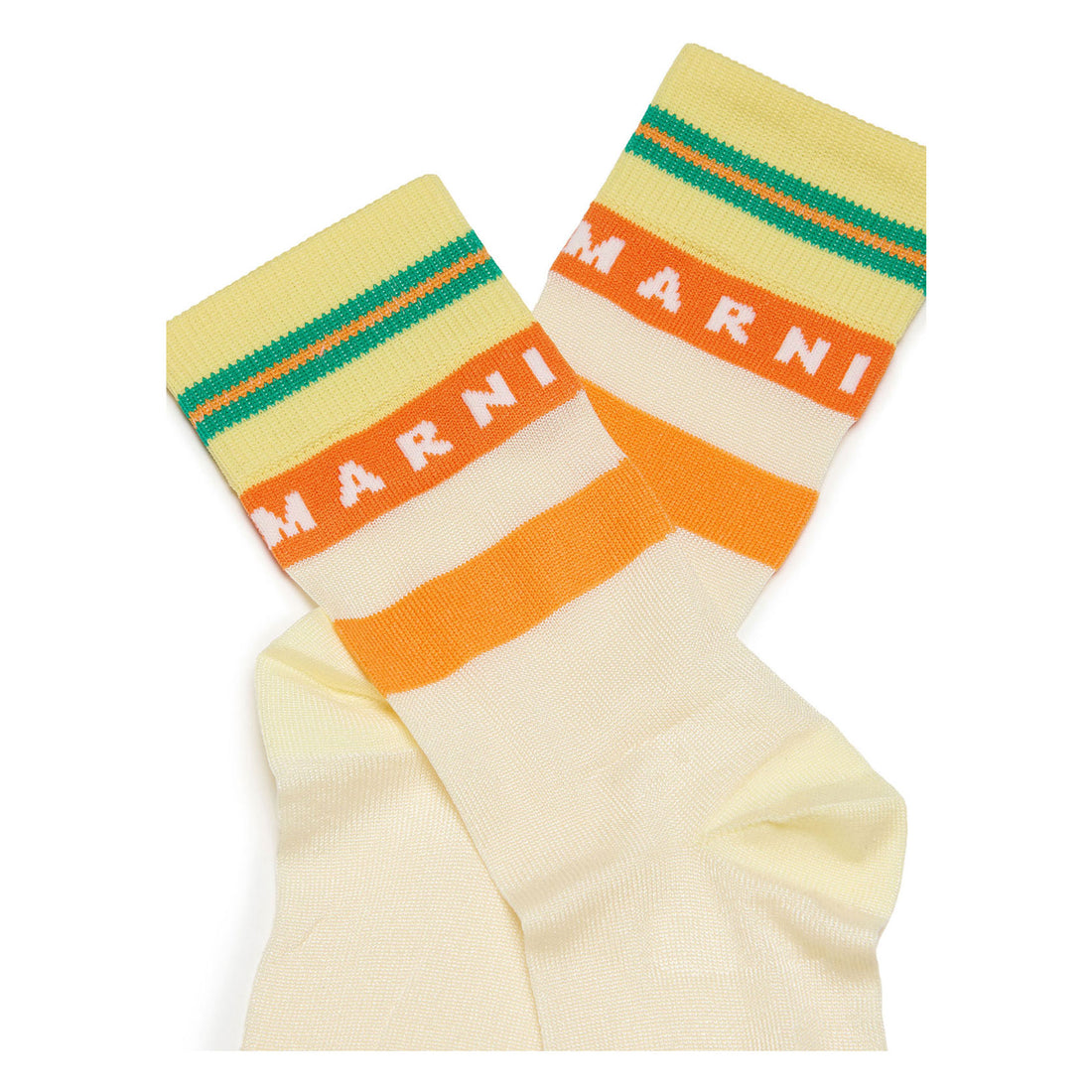 Marni Off White Striped Socks