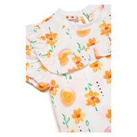 Marni White/Orange Flowers Baby Dress
