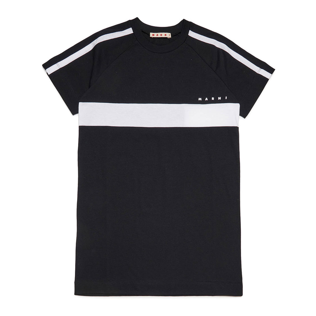 Marni Black Striped Sleeve Dress